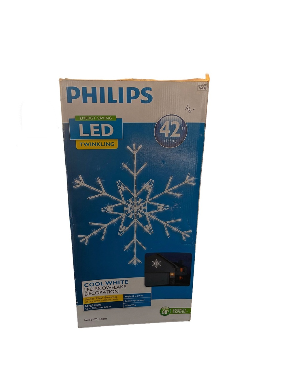 Philips 42” LED Twinkling Snowflake Holiday Decoration – New